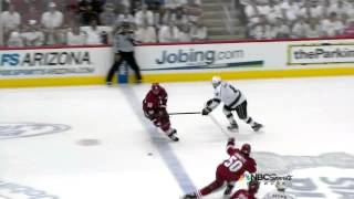 Dustin Brown hit on Rozsival [upl. by Riley]