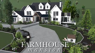 Giant Farmhouse Mansion Bloxburg House Speedbuild [upl. by Dietrich267]