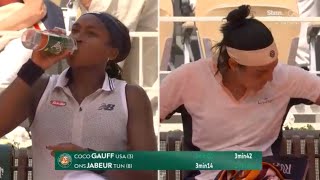 Coco Gauff “Shut up” yells at camp❓fired up vs Ons Jaber  French Open Tennis Coverage [upl. by Thais]