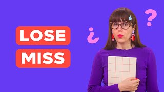 La diferencia entre LOSE y MISS en inglés [upl. by Lala]