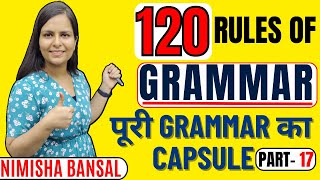 120 RULES OF GRAMMAR  NIMISHA MAM  RULES OF GRAMMAR  ENGLISH GRAMMAR  28th JUNE 2021  PART 17 [upl. by Loella813]