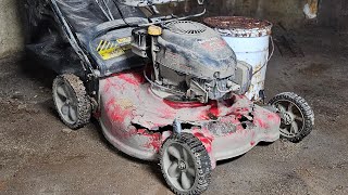 Rusty Lawn Mower Restoration Full process [upl. by Reo]