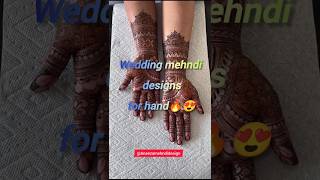 Wedding mehndi designs for handshorts [upl. by Ytima]