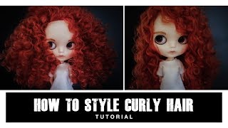 CURLY HAIR TUTORIAL  BLYTHE DOLL [upl. by Rory]