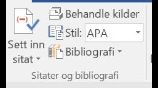 Bruke referanseverktøyet i Word VGSnivå [upl. by Ebonee]