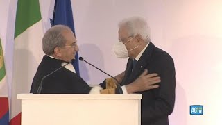 Mattarella a Enna Il rettore Puglisi «Non ci abbandoni» [upl. by Marco]