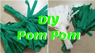 How to make Pom Pom with crepe paper DIY Pom Pom easy pom pompapercraft diycrafts diy pompom [upl. by Ribaj]