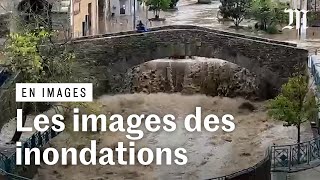 Inondations  des vaches emportées un centreville sous leau [upl. by Eiffe]