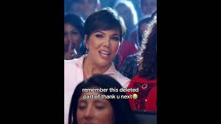 Do you remember this deleted part of “Thank u next” 😂 shorts arianagrande krisjenner trending [upl. by Napas]