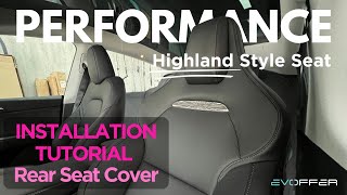 Rear Seat Cover Installation Video  Model 3 Performance Sport Seats Tesla Model 3 amp Y  EVOffer [upl. by Dnalyr]