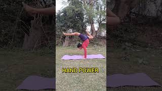 Practice of hand balancing🤸‍♂️🤸‍♂️yoga motivation practice trending viralshort songs [upl. by Ielerol]