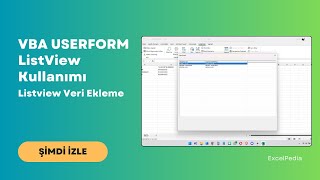 VBA Userform  ListView Kullanımı [upl. by Nawed197]