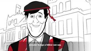 Stephen Fry Narrates a Cartoon on The Student High Street at Cardiff University [upl. by Asserat]