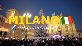 Milan Duomo Christmas Tree Lighting  Accensione Albero di Natale Piazza Duomo Milano [upl. by Aitnahs]