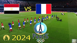 EGYPT vs FRANCE  Olympic Games PARIS 2024  مصر ضد فرنسا  Full Match  Realistic PES Gameplay [upl. by Nerfe]