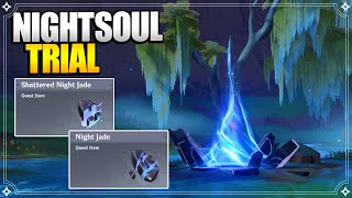 Nightsoul Trial  5 Chests  How to use Night Jade  World Quests amp Puzzles 【Genshin Impact】 [upl. by Ronaele791]