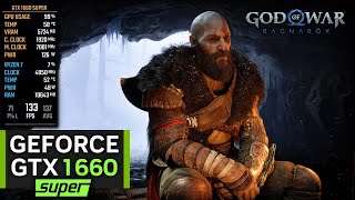 GTX 1660 SUPER on God of War Ragnarok  1080p Performance Test [upl. by Henni]