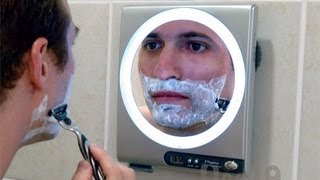 Fogless Shower Mirror with LED Light and 5X Magnification [upl. by Lavinie]