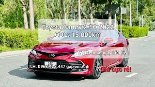 Toyota Camry 25Q 2022 Lướt 1500km Zin 95 Giá Chỉ 11xxT [upl. by Udelle130]