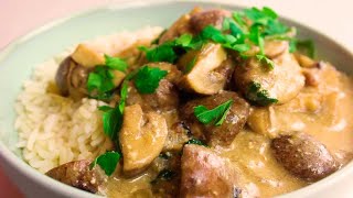 Cremige Rahm Champignons Vegan amp Gesund  Vegane Rahmchampignons Rezept  Unsere Vegane Küche 💚 [upl. by Audrit]