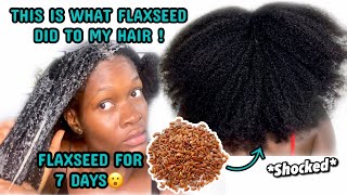 Amazing I used FLAXSEED GEL on my hair everyday for 7 days and this happened  real results [upl. by Nasas]