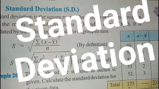 How to find the Standard Deviation SD  Statistics Class 8  10  11  math class channel [upl. by Drofnelg341]