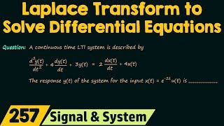 Laplace Transform to Solve Differential Equations [upl. by Kciredec509]