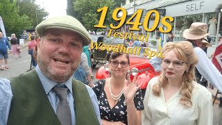 1940s Festival Woodhall Spa Lancaster and Spitfire fly past WS40sFest home front ragtime rewind [upl. by Dnama]