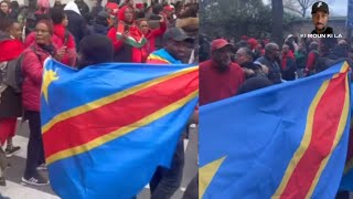 NOS FRÈRES CONGOLAIS APPORTENT LEUR SOUTIENT DANS LE COMBAT CONTRE LA VIE CHÈRE ✊🏾🇨🇩 [upl. by Annoif]