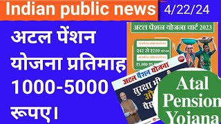 अटल पेंशन योजना प्रतिमा 1000 से 5000 रुपए। [upl. by Tabber]