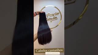 Cabelo Castanho Liso Elegância em Mega Hair [upl. by Ikairik735]