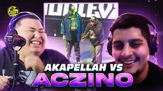 REACCIONAMOS CON LETRA A ACZINO vs AKAPELLAH en GOD LEVEL  EYOU TV [upl. by Hidie]