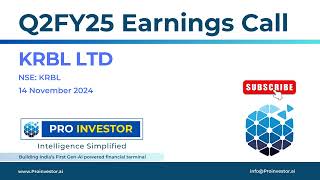 KRBL Ltd  Q2FY25  Earnings Conference Call  earningcall concall krbl [upl. by Budding]