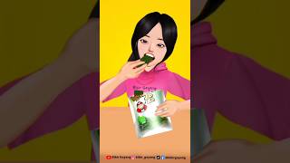 SEAWEED asmr mukbang emoticon asmrsounds animation seaweed mukbangsounds masukberanda cute [upl. by Amiaj]