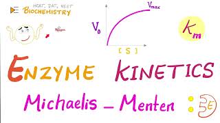 MichaelisMenten Equation amp Enzyme Kinetics  Biochemistry Series [upl. by Schroth]