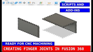 Automatically Creating Finger Joints in Fusion 360 ready for CNC machining Part 1 [upl. by Vidal]