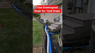 How To Use a Downspout Drain for a Yard Drain shortsfeed [upl. by Xilef]