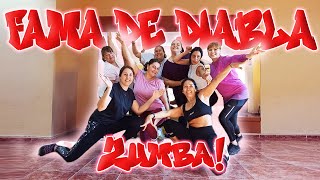 La Konga David Bisbal Emanero  FAMA DE DIABLA  Zumba COREOGRAFIA  Myriam Fitness [upl. by Cho780]