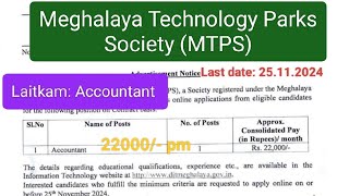 Laitkam Accountant Meghalaya Technology Parks Society MTPS Umsawli New Shillong [upl. by Sille805]