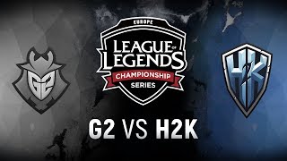 G2 vs H2K  Week 7 Day 1  EU LCS Summer Split  G2 Esports vs H2kGaming 2018 [upl. by Nebuer]