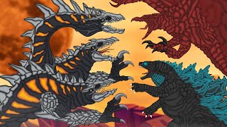 CRAWLER GHIDORAH  Godzilla VS Rodan VS Crawler Ghidorah [upl. by Ykcim]