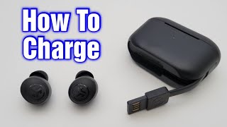 JLab Go Air Pop Earbuds – How To Charge [upl. by Alenson249]