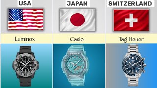 wrist watches ⌚ from different countries  Watch brands  Full video 📸 [upl. by Tegan]