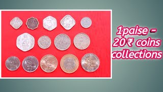 1 paise  20₹ coin collection coin collection tamil [upl. by Biancha]