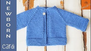 How to knit a Newborn Cardigan for beginners  Part 1 [upl. by Fransen]