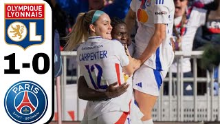 Lyon vs psg féminine 10  Le résumé de match Lyon féminine vs Psg [upl. by Aiuoqes]