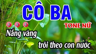 Karaoke Cô Ba  Tone nữ  Beat Nhạc Sống  Long Muzik [upl. by Atelokin]