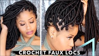 How To ➟ CROCHET FAUX LOCS 🔥 NO cornrows NO wrapping freeparting [upl. by Kwok]