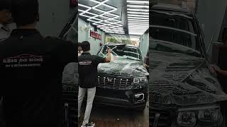 Scorpio N ppf car protection film installation autodetailing automobile [upl. by Nyssa669]