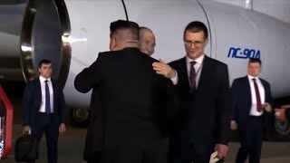 This is how Kim Jung Un greets Putin visiting North Korea – footage from airport [upl. by Ynes]